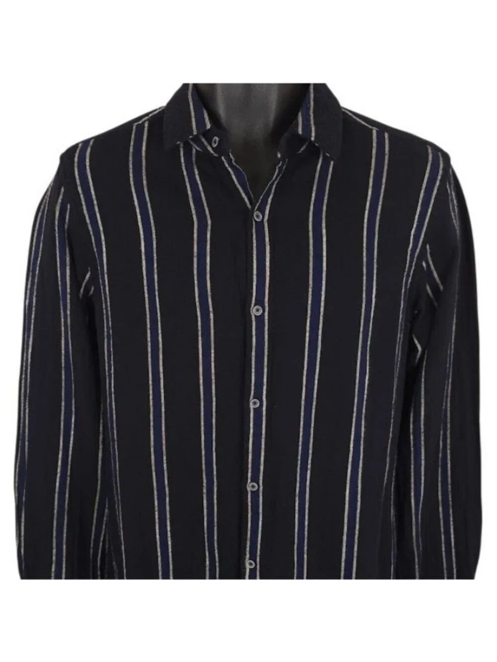 Scotch & Soda Casual Shirt Mens Size Medium Blue Striped Original Classic SLIM
